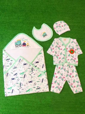 0Mth - 3Mth Space Light Green 5Pcs Gift Set For Newborn HG NBGS54