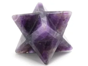 1.25 Amethyst Merkaba Star Natural Gemstone Carving