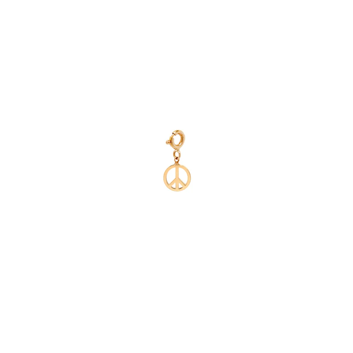 14k Single Midi Bitty Peace Symbol Charm