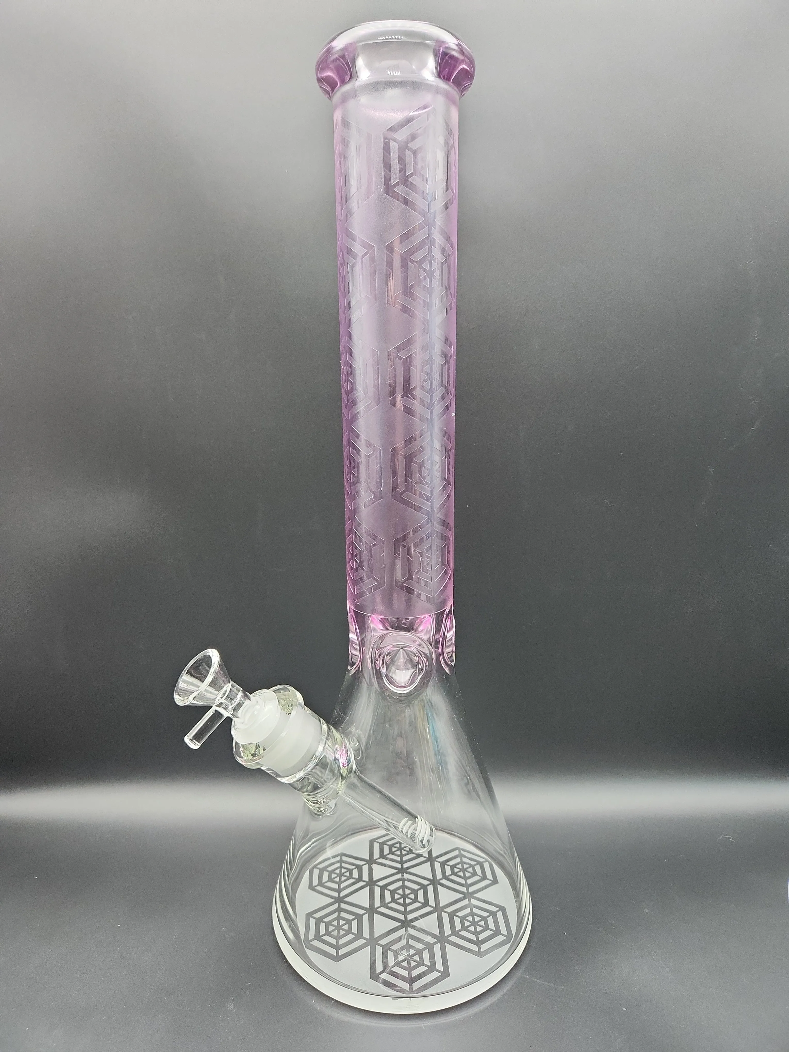 16 Etched Color Tube Beaker Bongs