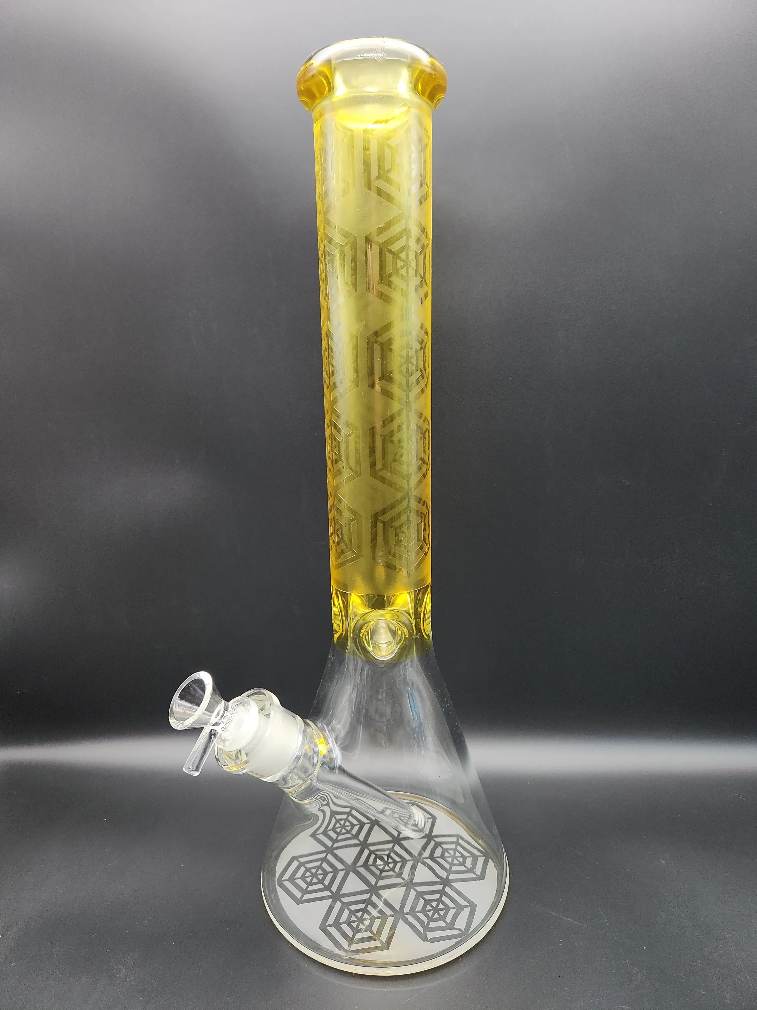 16 Etched Color Tube Beaker Bongs