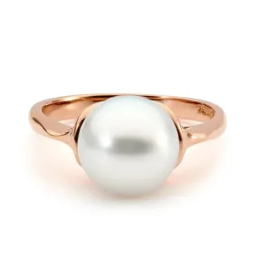 18ct Rose Gold Pearl Ring