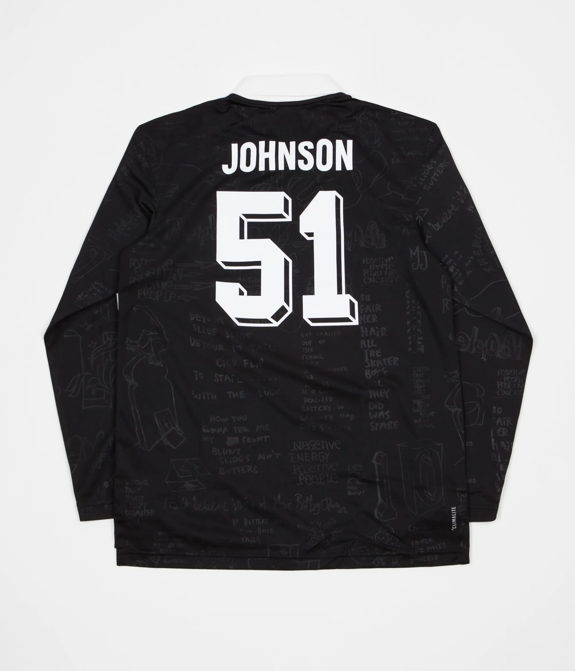 Adidas Johnson Jersey - Black / White / DGH Solid Grey