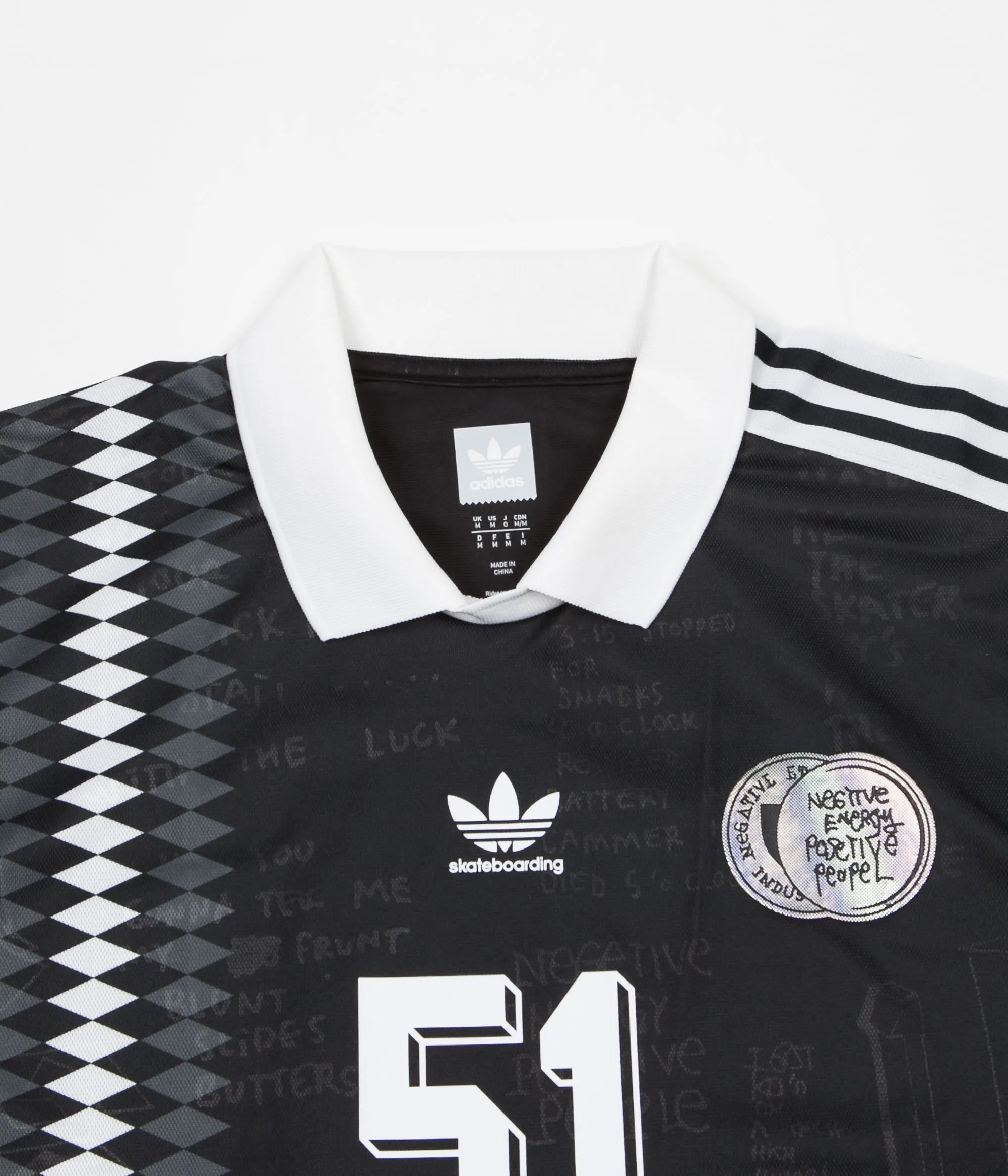 Adidas Johnson Jersey - Black / White / DGH Solid Grey