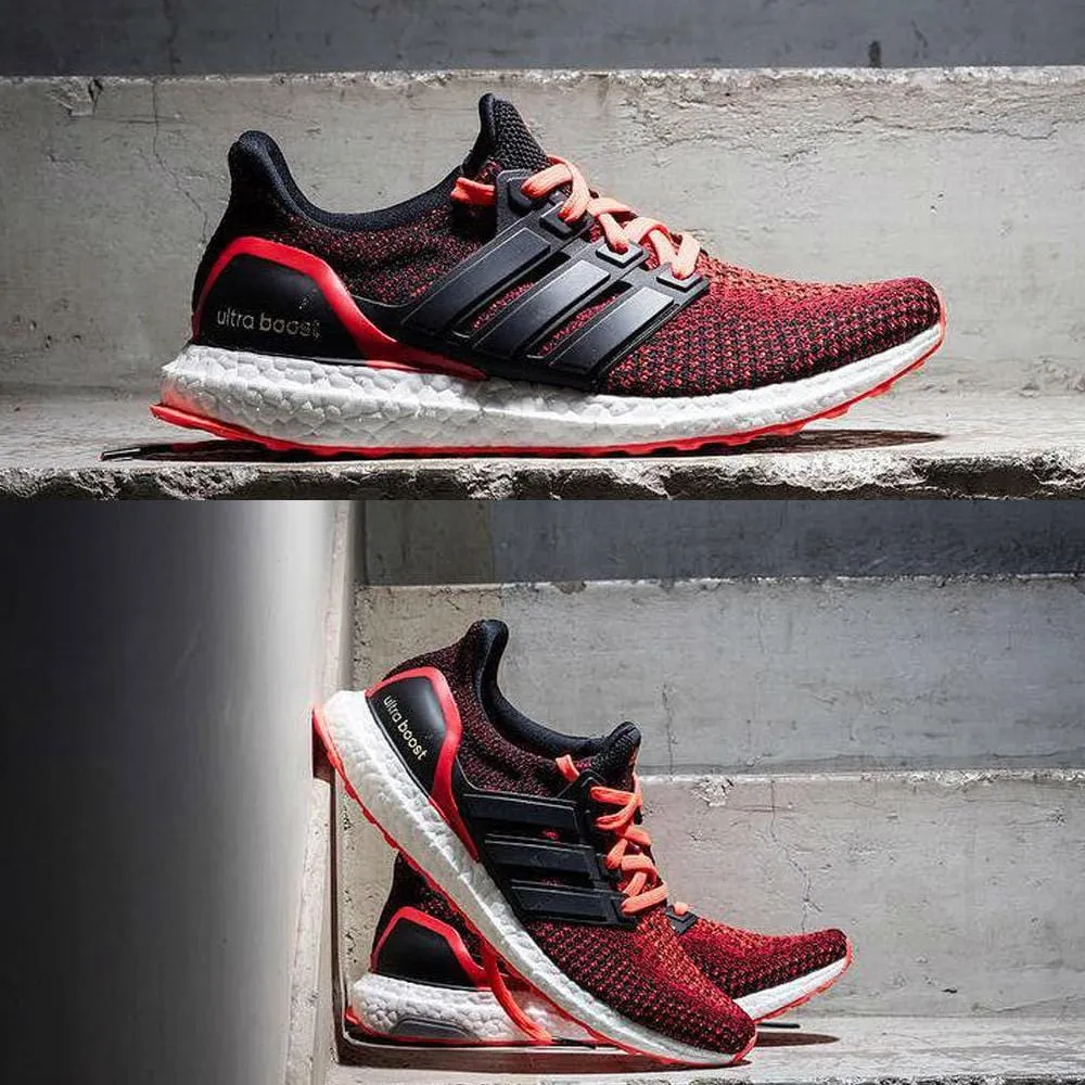 ADIDAS ULTRA BOOST M Core Black & Solar Red