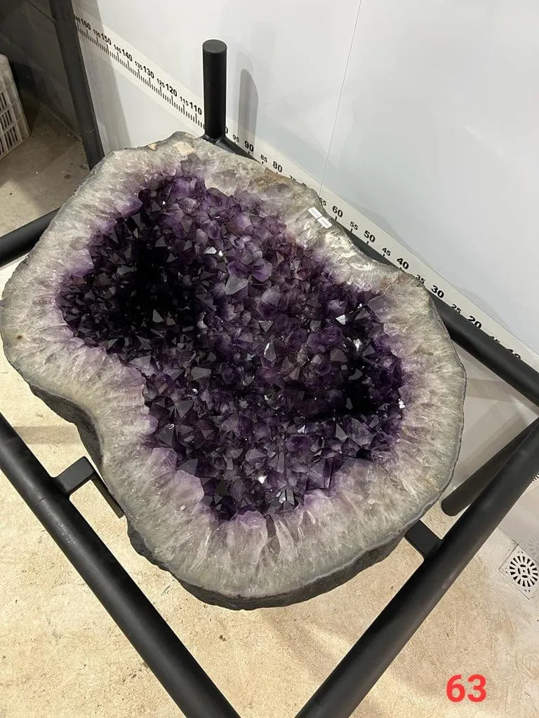 Amethyst Geode Table from Brazil with Custom Stand- 41 / 684 lbs