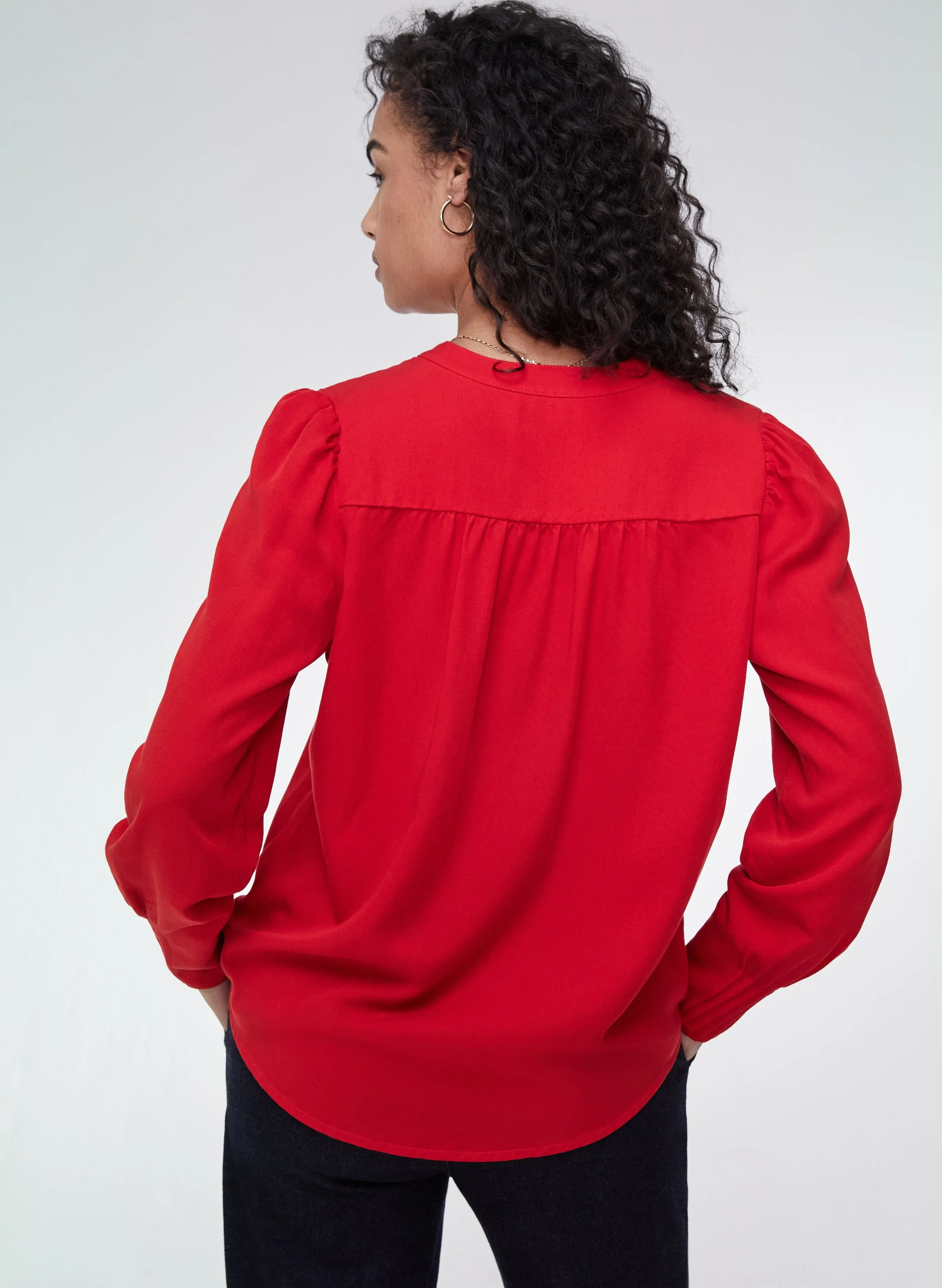 Annika TENCEL Blouse | Crimson Red