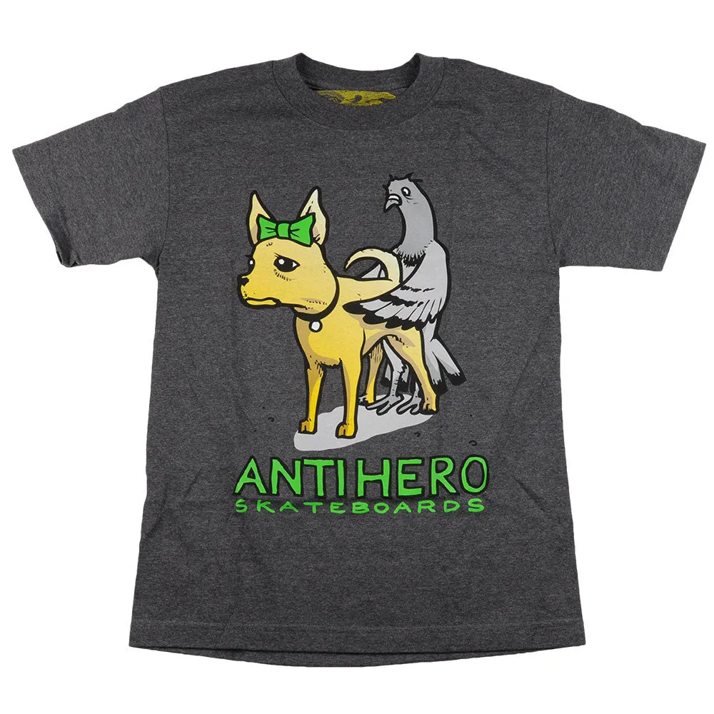 Anti-Hero Pigeon Dog S/S - Charcoal Heather - Men's T-Shirt