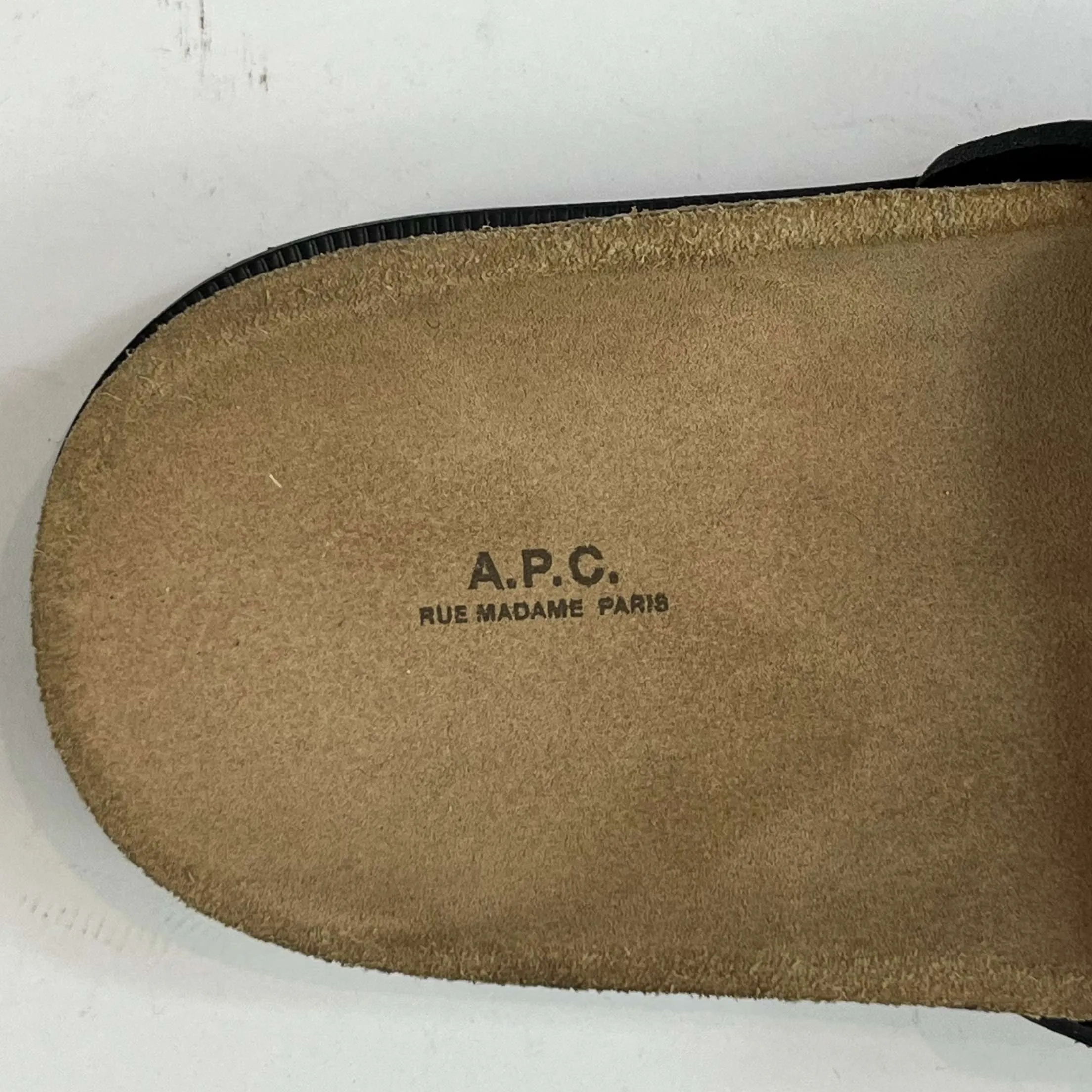 A.P.C. Brand New 295 Black Danny Leather Mules 38