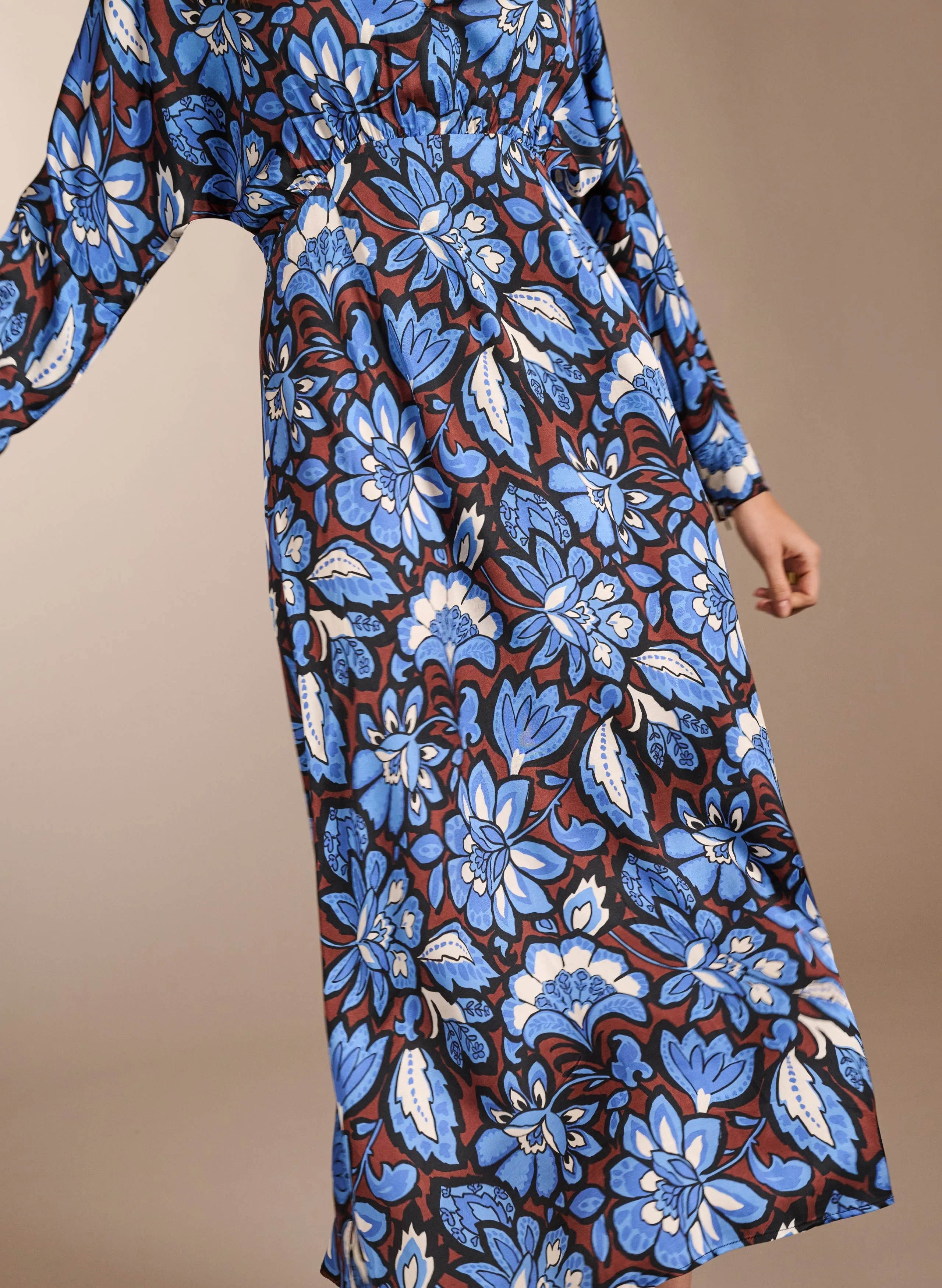 Arabella LENZING ECOVERO Recycled Dress | Blue Floral Saraca