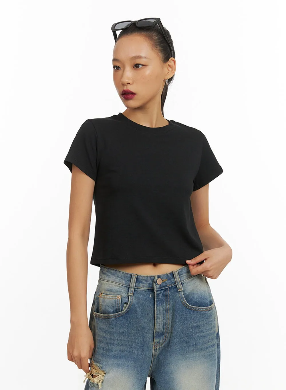 Basic Crop Tee IY422