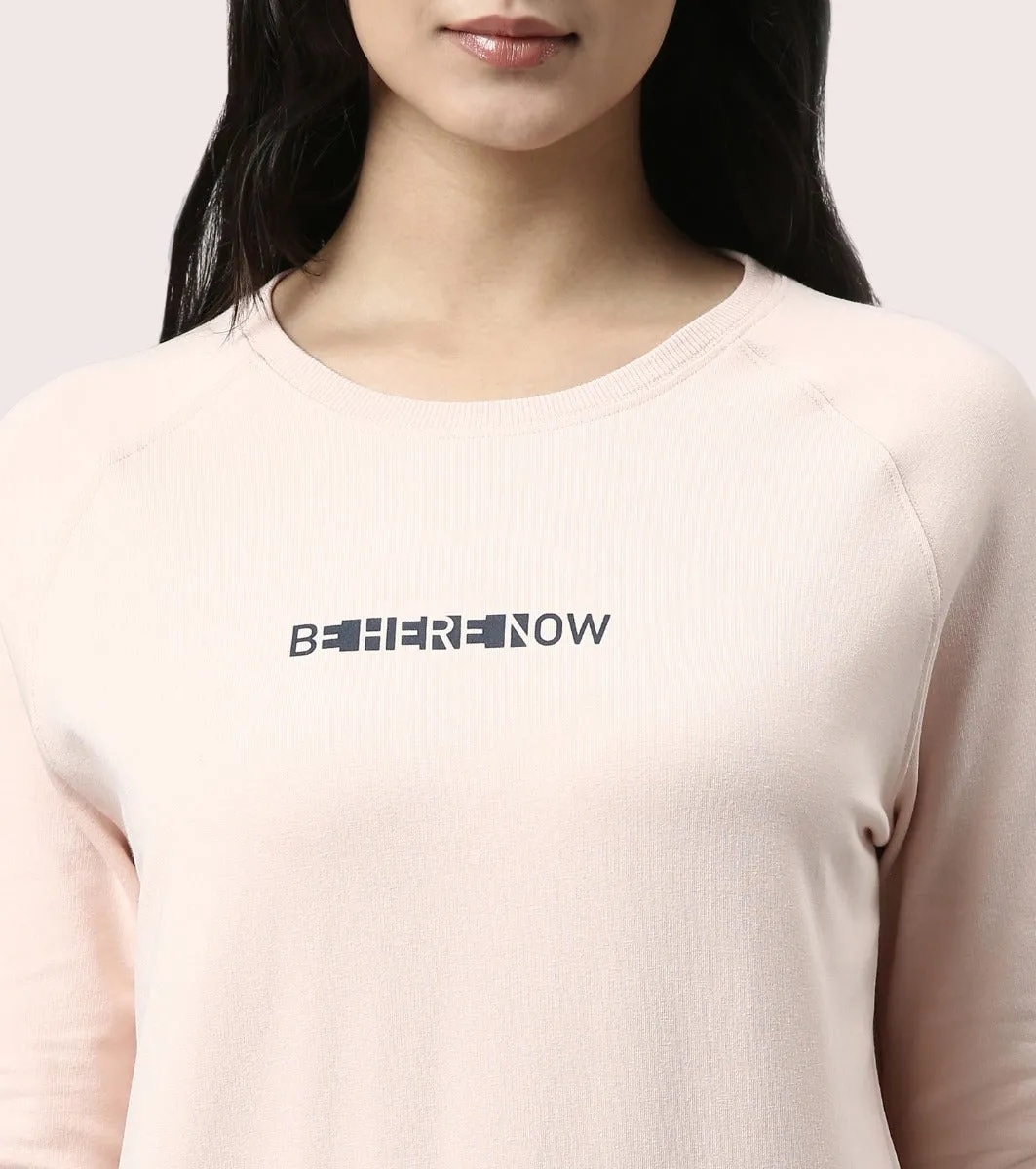 Basic Sweat | Long Sleeve Basic Pop Over Sweatshirt With Mindful Graphic