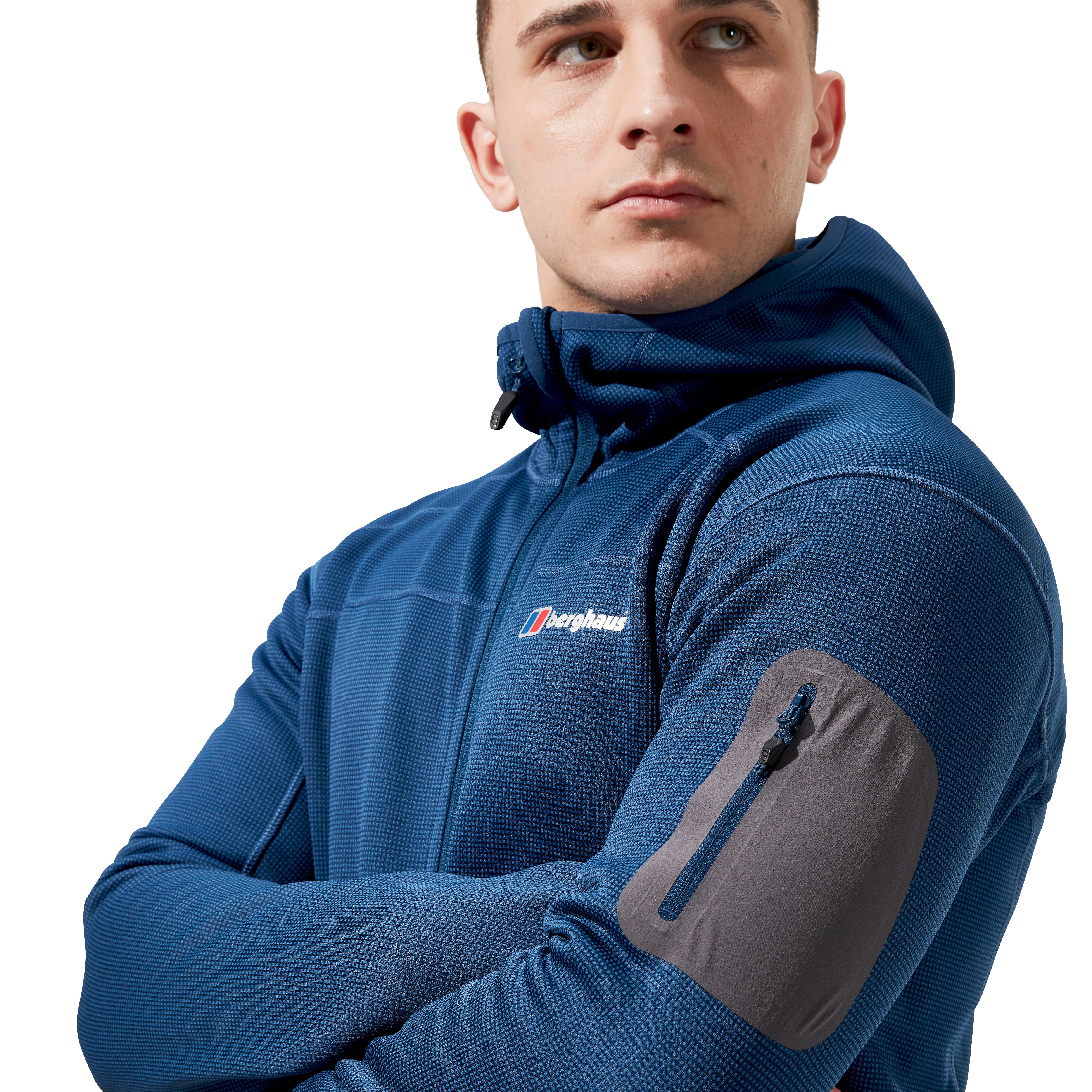 Berghaus Men's Pravitale Mountain 2.0 Hooded Full Zip Fleece (Murky Marine)