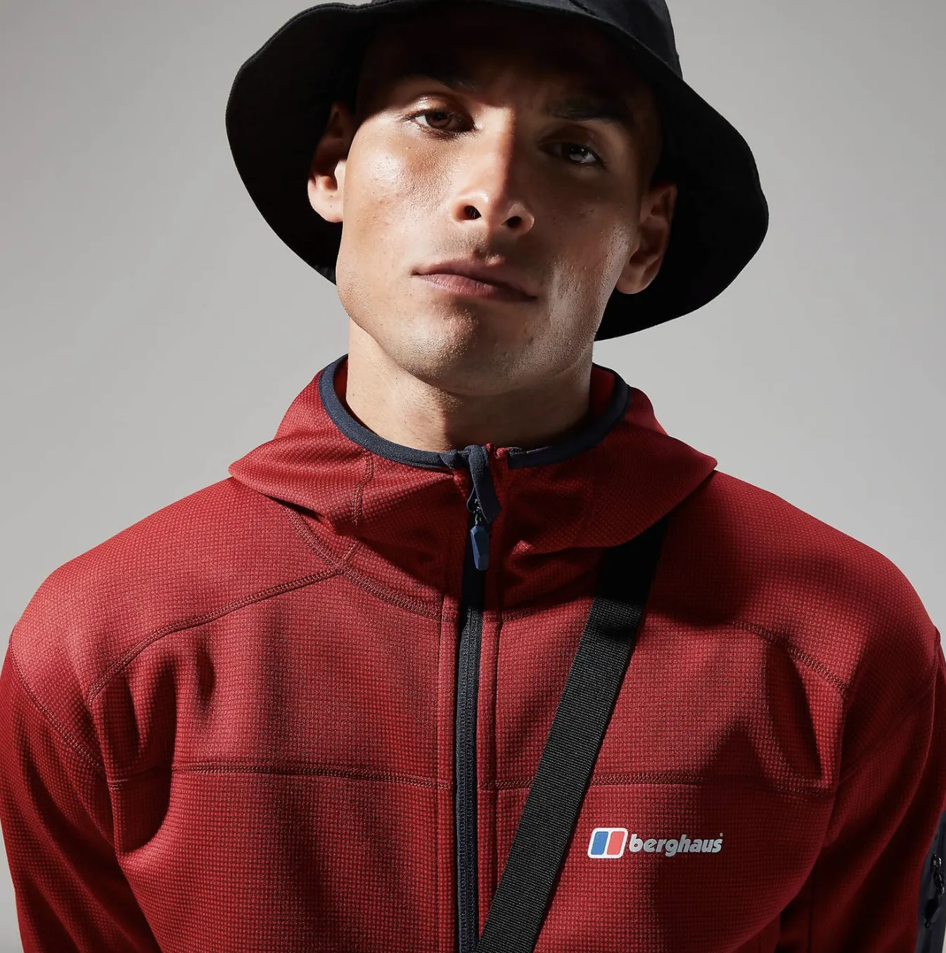 Berghaus Pravitale Mountain 2.0 Hooded Full Zip Fleece (Urban Red Dahlia/Hauterd/Night Sky)