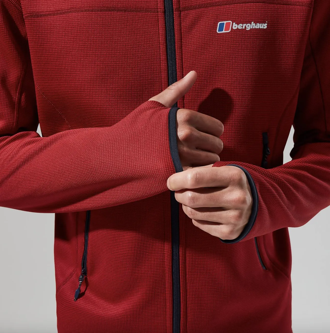 Berghaus Pravitale Mountain 2.0 Hooded Full Zip Fleece (Urban Red Dahlia/Hauterd/Night Sky)