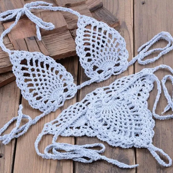 Boho Bliss Handmade Crochet Micro Thong Bikini Set