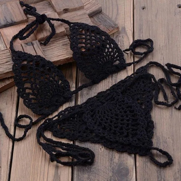 Boho Bliss Handmade Crochet Micro Thong Bikini Set