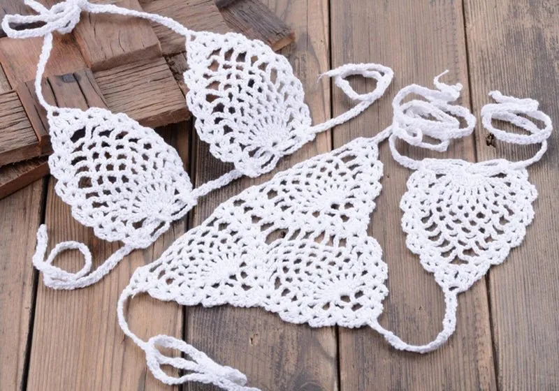 Boho Bliss Handmade Crochet Micro Thong Bikini Set