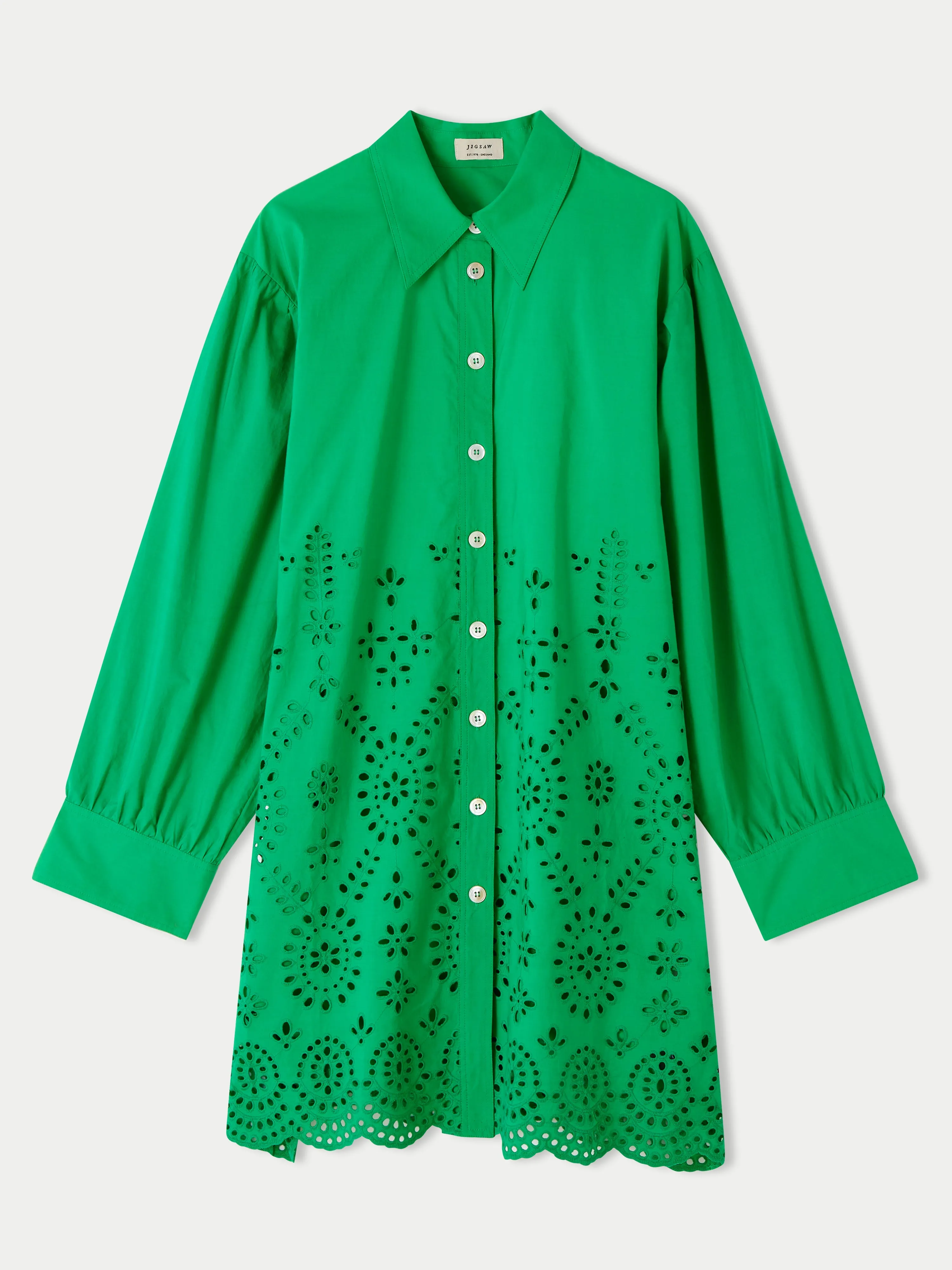 Broderie Beach Shirt | Green