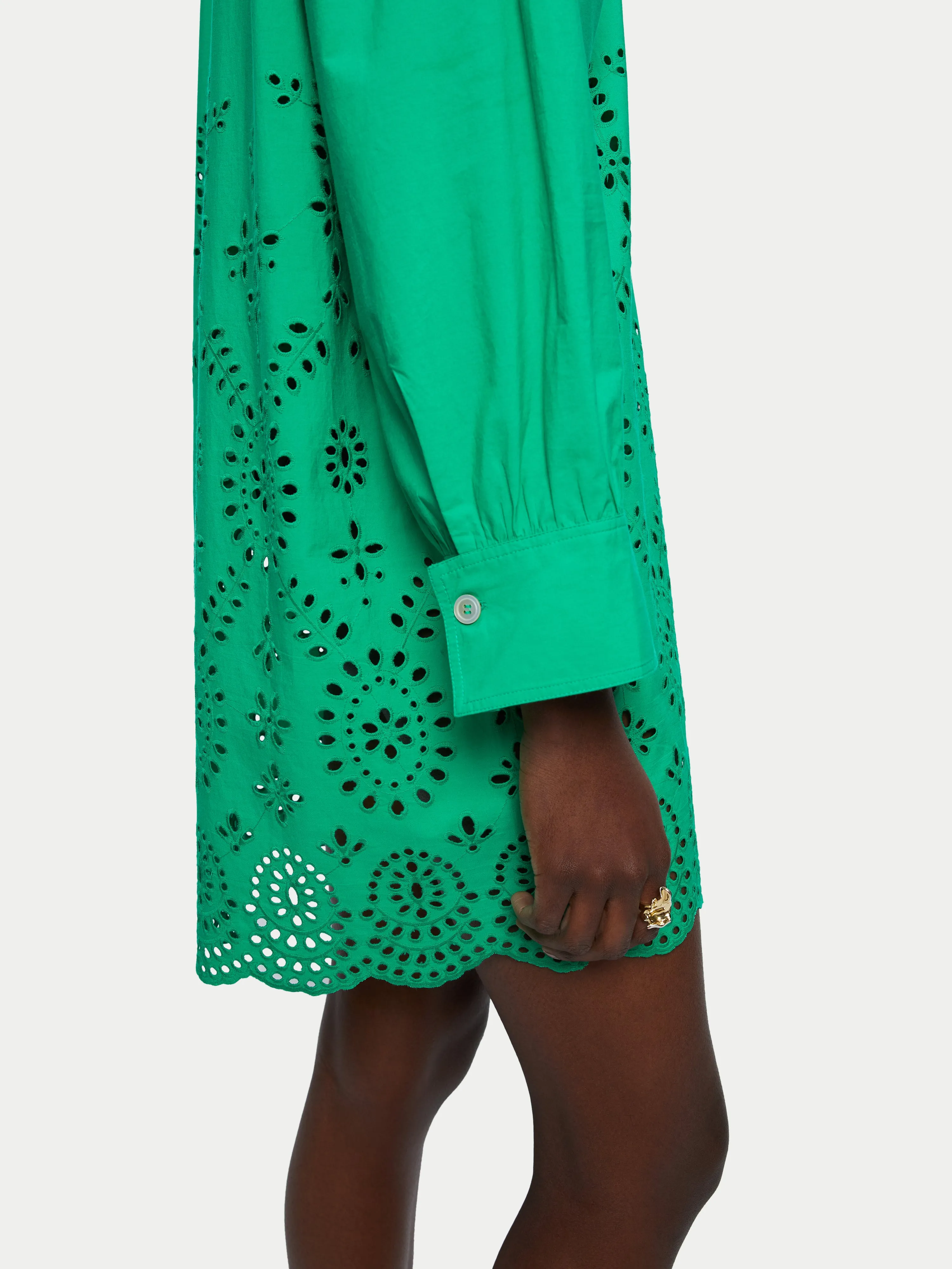 Broderie Beach Shirt | Green