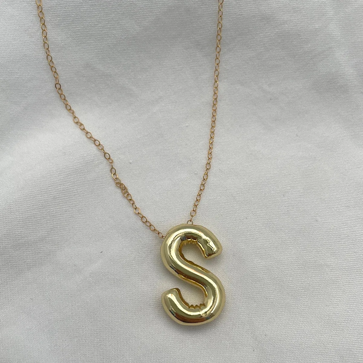 Bubble Initial Necklace