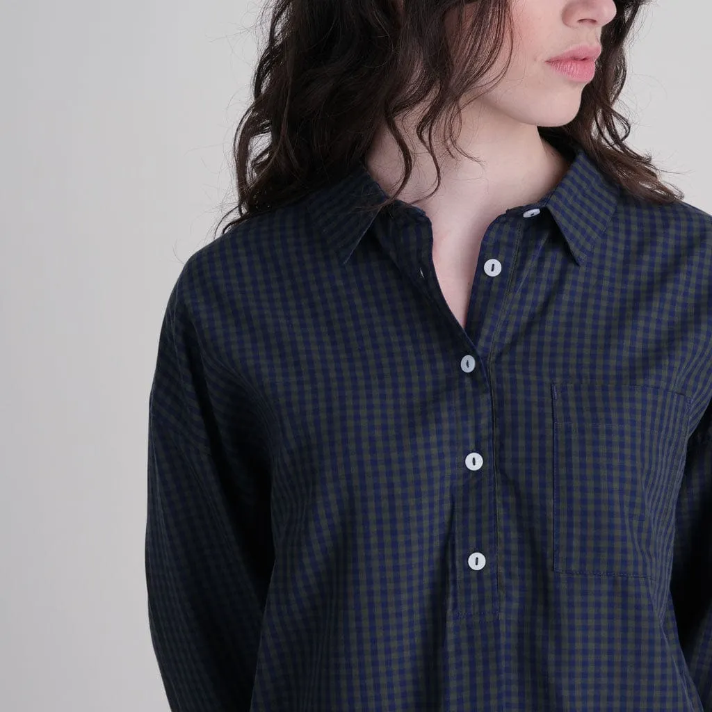 Calla Tencel Buttoned Shirt | Check