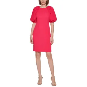 Calvin Klein Womens Scuba Mini Sheath Dress