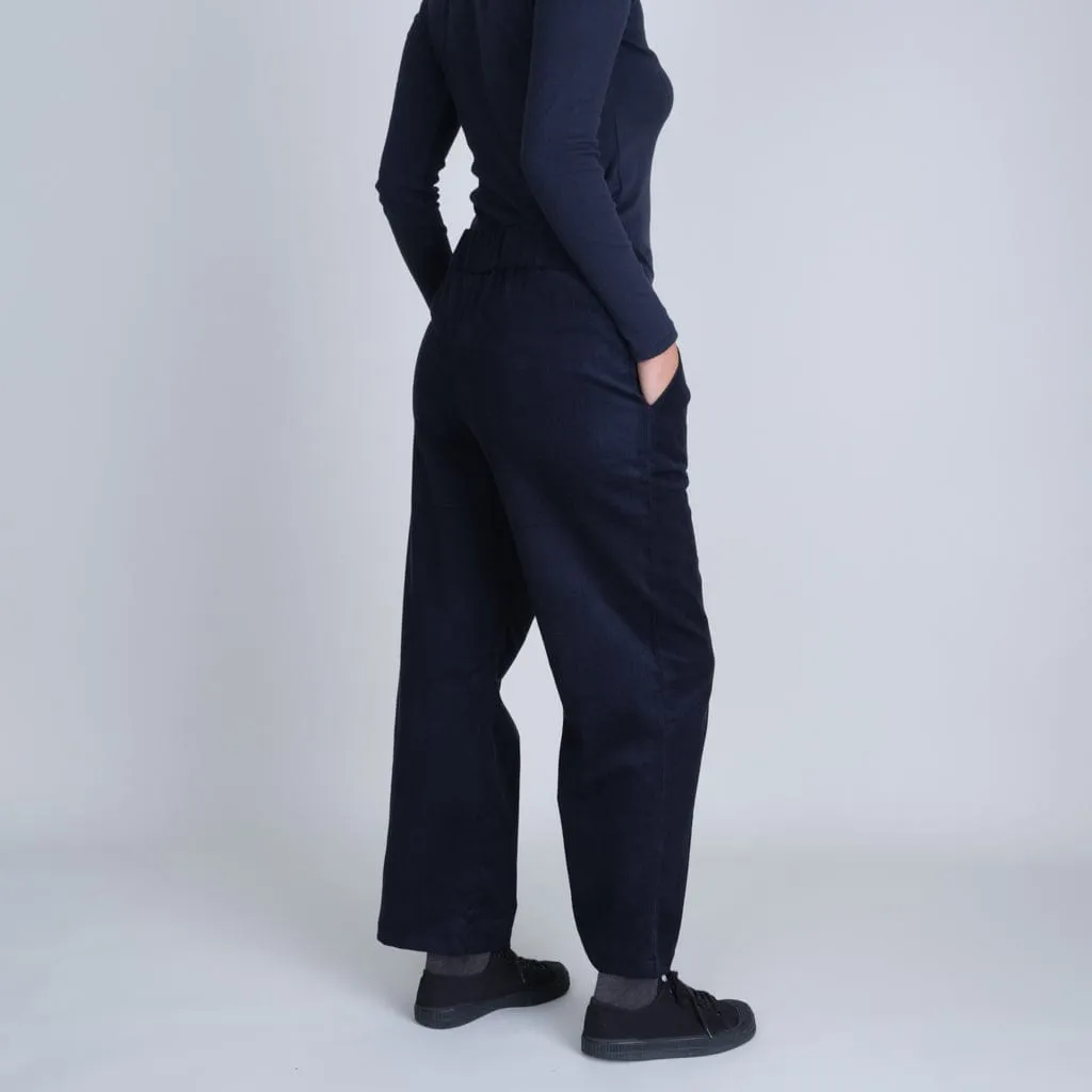 Carine Cotton Corduroy Day Trousers | Navy