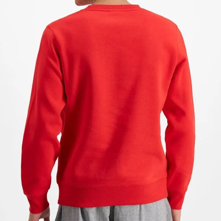 CHAMPION MEN'S SCRIPT RED CREW SWEATSHIRT