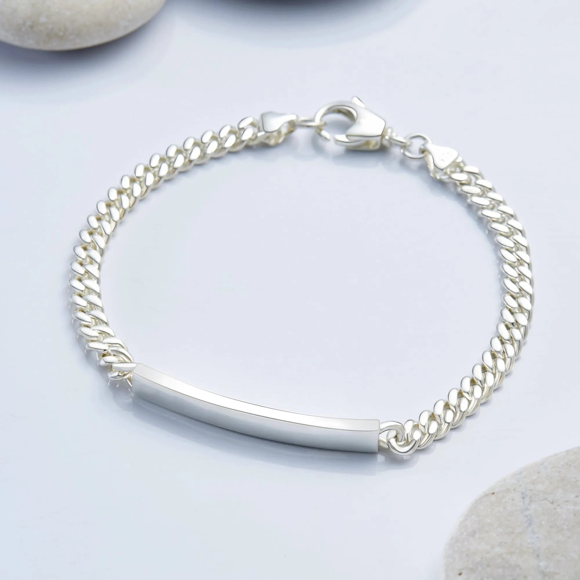 Classic Men Tag Sterling Silver Bracelet