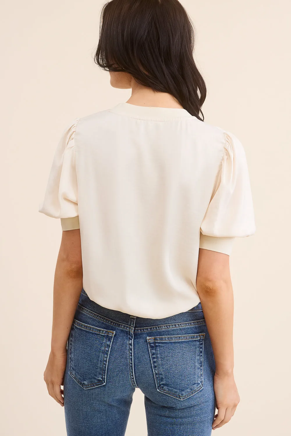 Cream Puff Sleeve Top