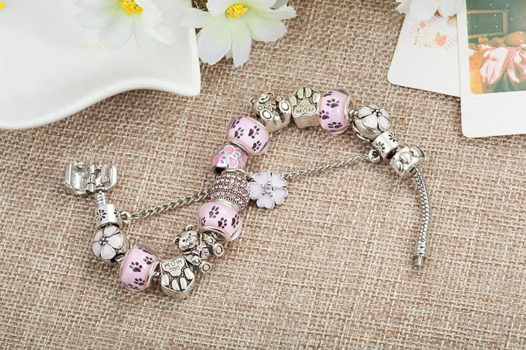 Crystal Enamel Beads Charm Beads Bracelet