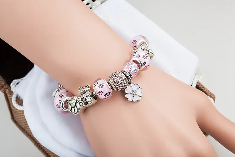 Crystal Enamel Beads Charm Beads Bracelet