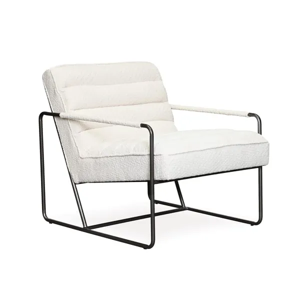 Darcy and Duke Cubica Chair - Boucle Cream Black Frame