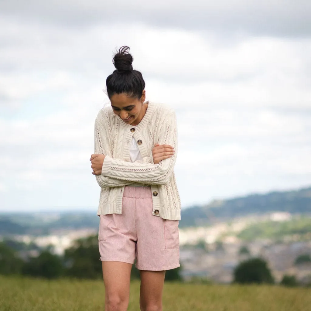 Daria Organic Cotton Shorts | Pink Stripe