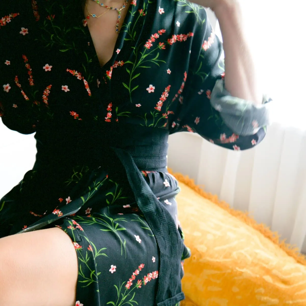 Delicate Floral Robe Long or Short