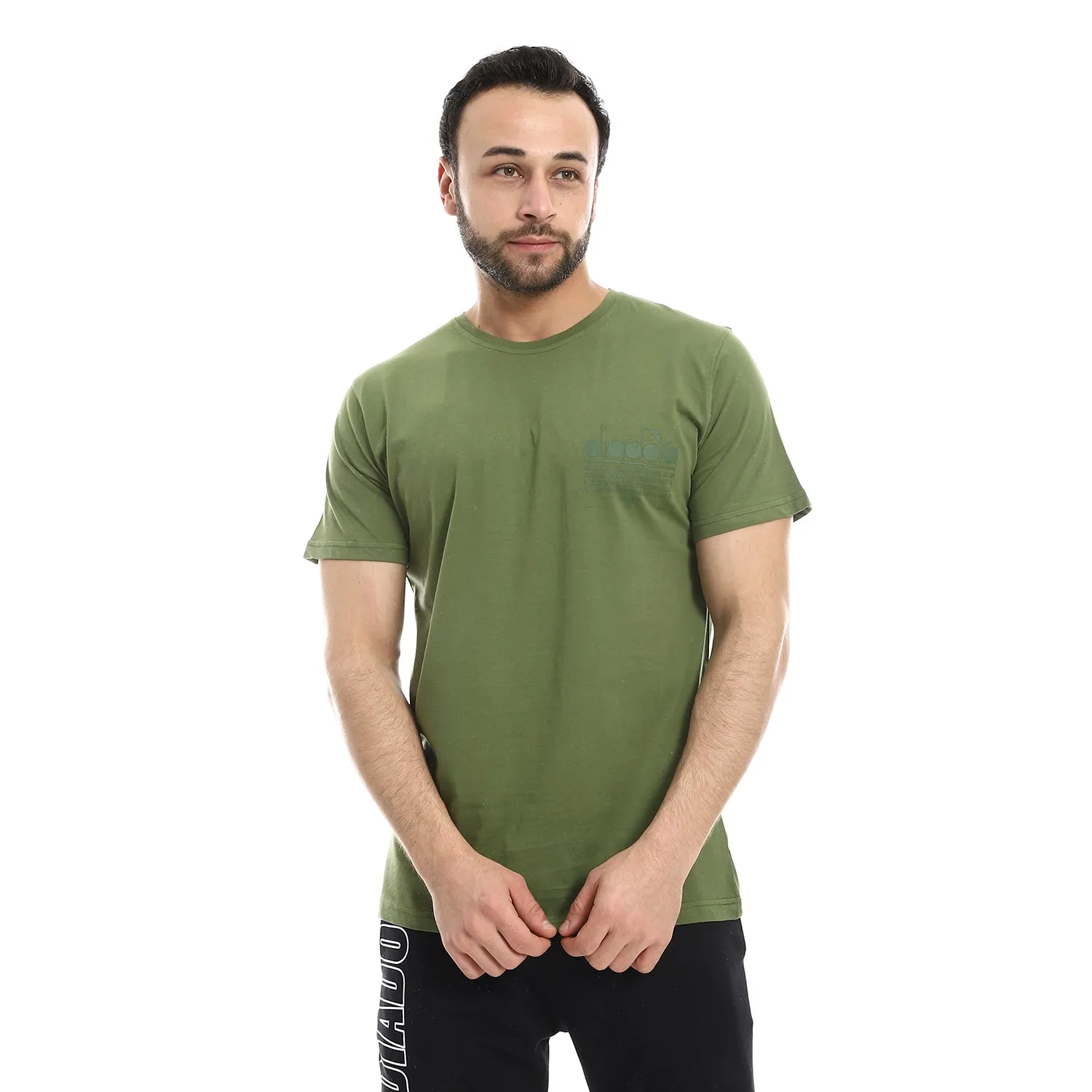 Diadora Men Cotton Printed  T-Shirt