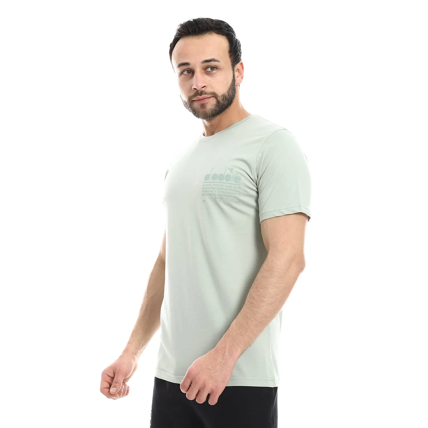 Diadora Men Cotton Printed  T-Shirt