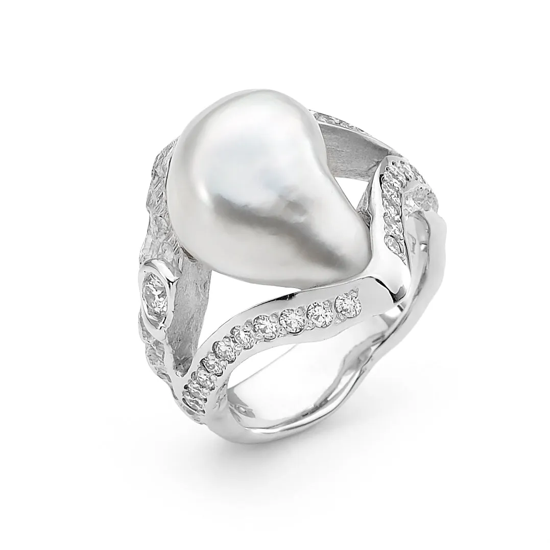 Diamond and Pearl Ring