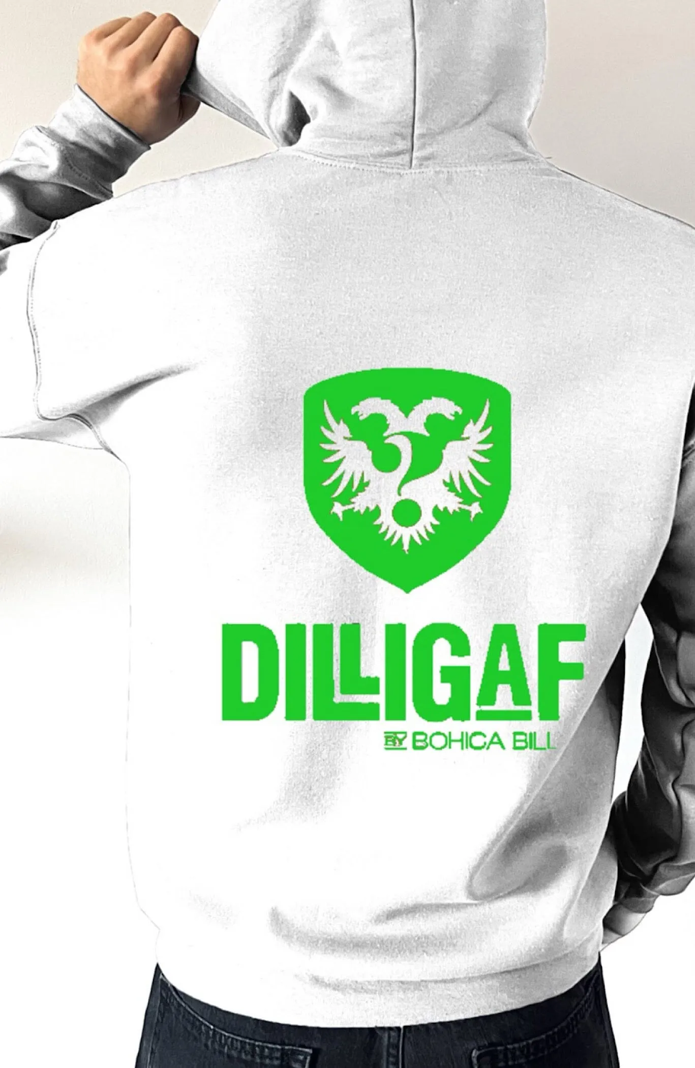 Dilligaf Classic Pullover Hoody Grey & White Variety