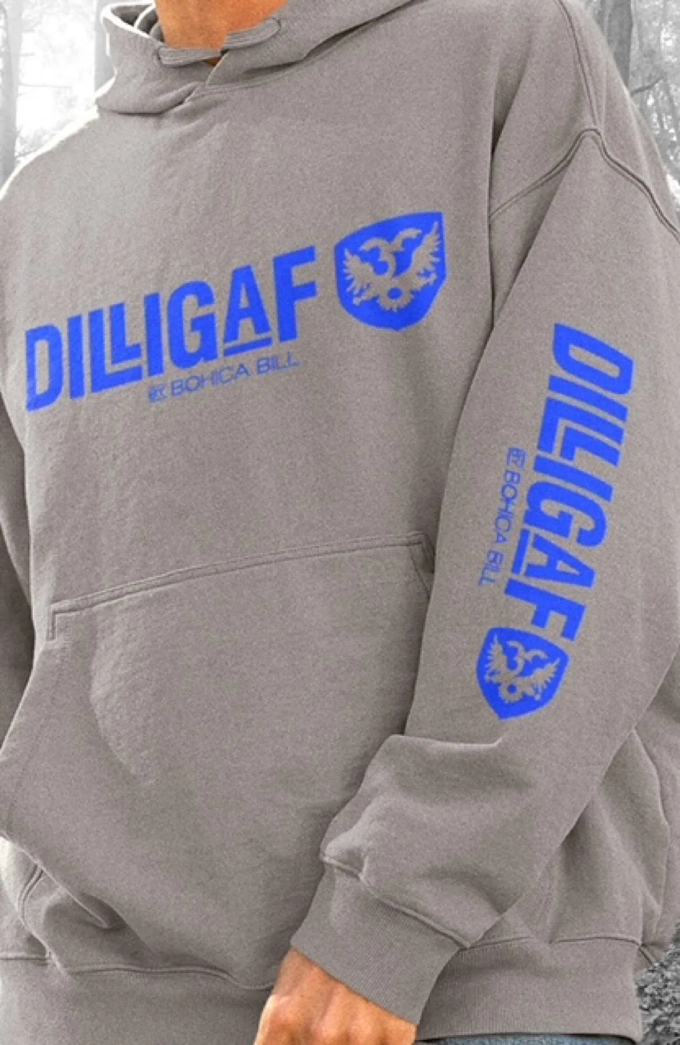 Dilligaf Classic Pullover Hoody Grey & White Variety