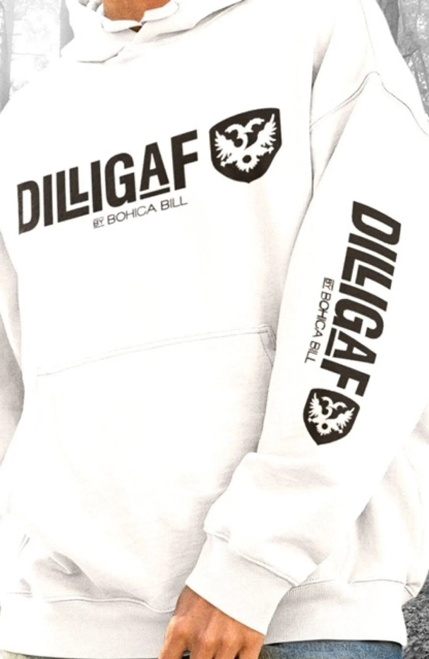 Dilligaf Classic Pullover Hoody Grey & White Variety