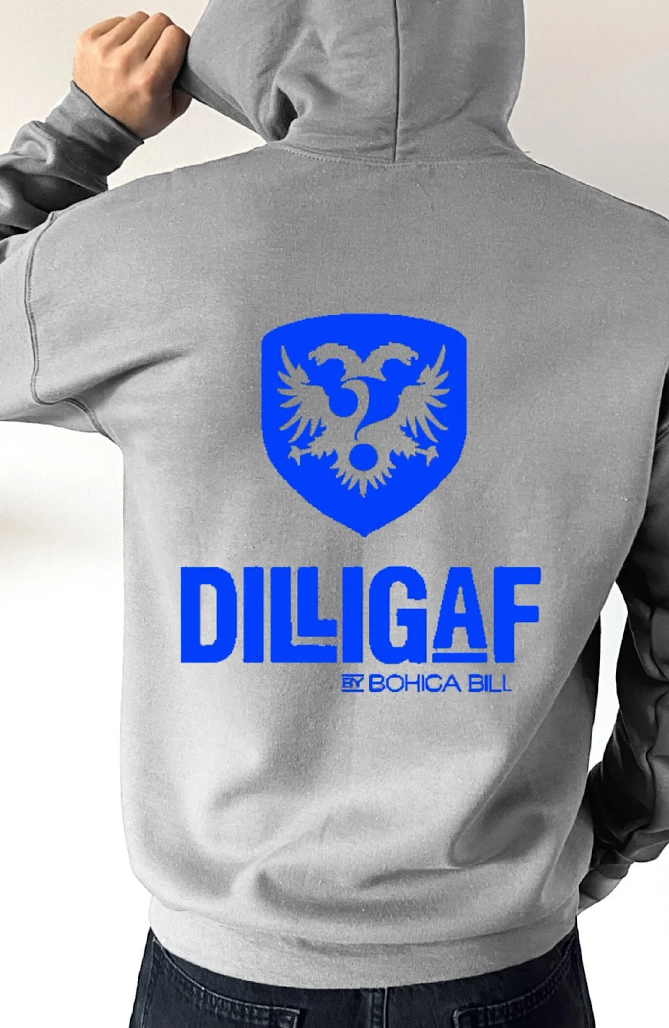 Dilligaf Classic Pullover Hoody Grey & White Variety