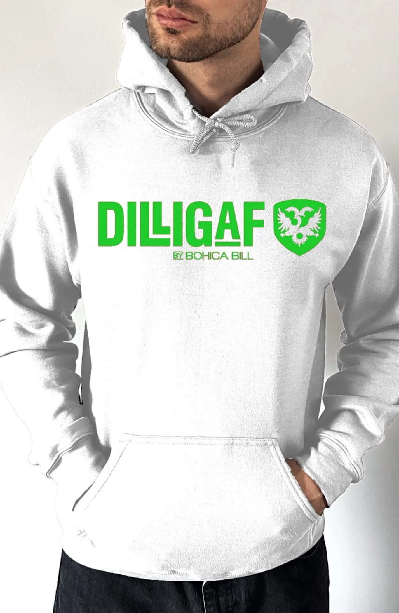 Dilligaf Classic Pullover Hoody Grey & White Variety