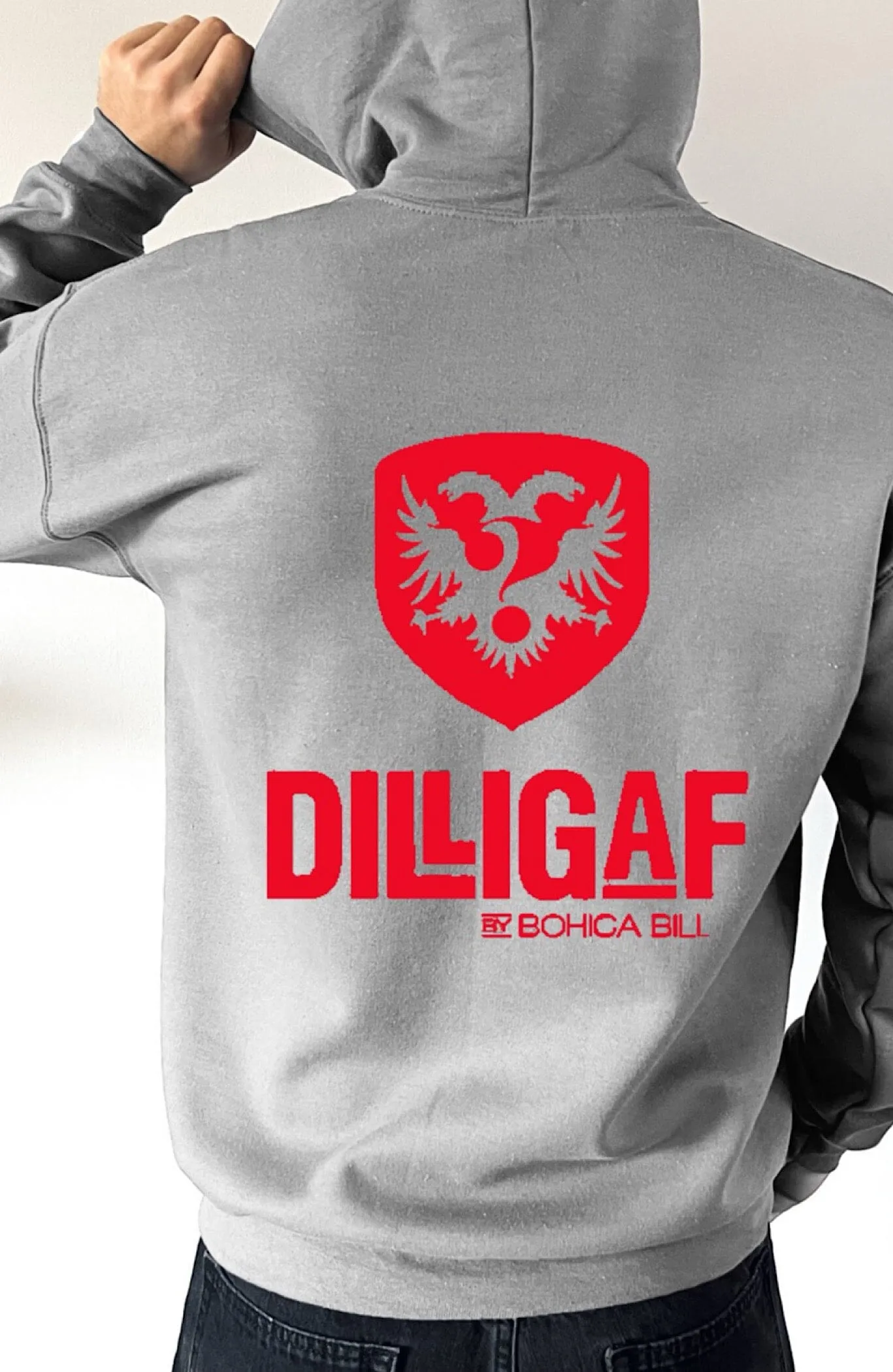 Dilligaf Classic Pullover Hoody Grey & White Variety