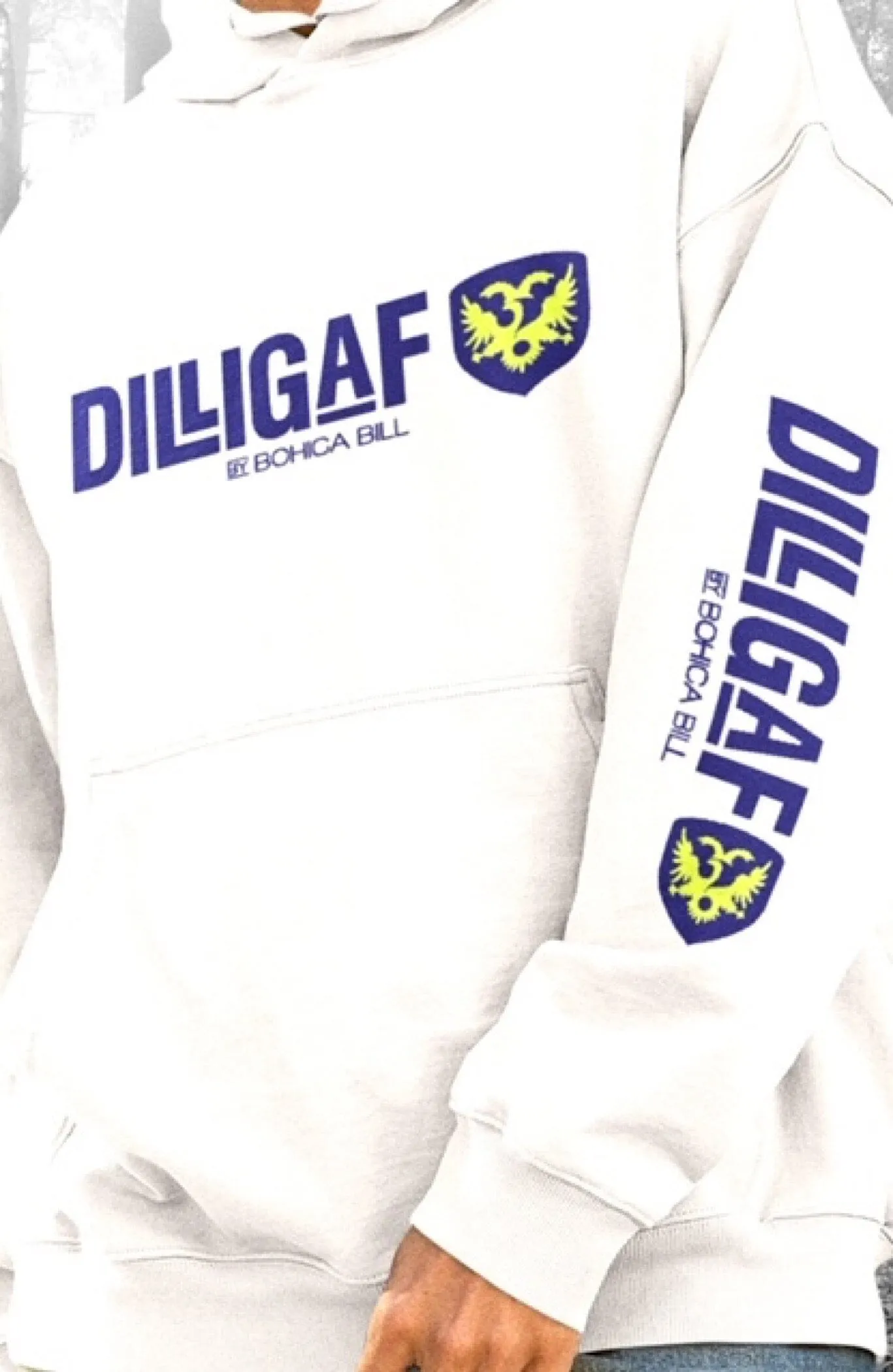 Dilligaf Classic Pullover Hoody Grey & White Variety