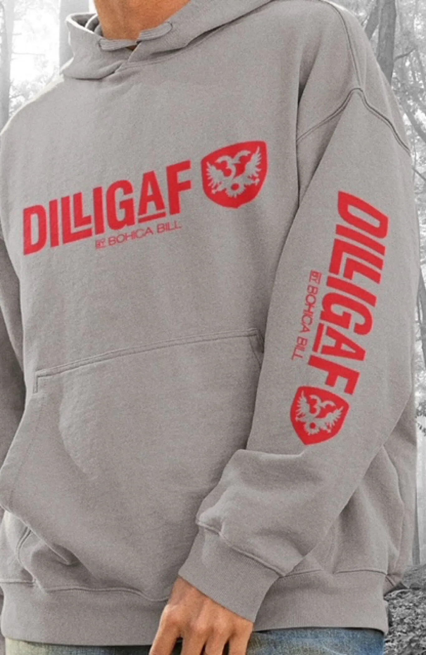 Dilligaf Classic Pullover Hoody Grey & White Variety