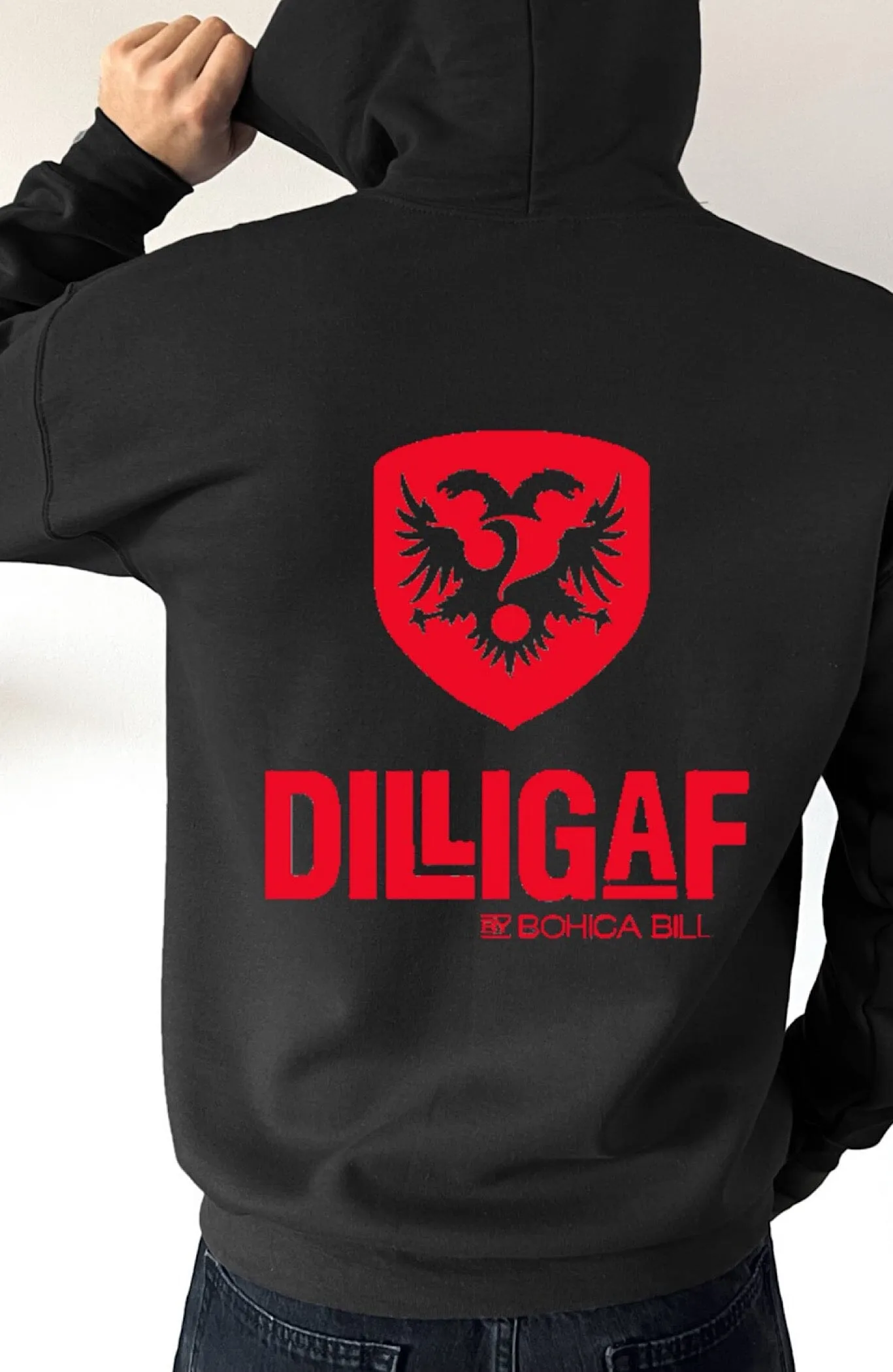 Dilligaf Neon Classic Zip Up Hoodie