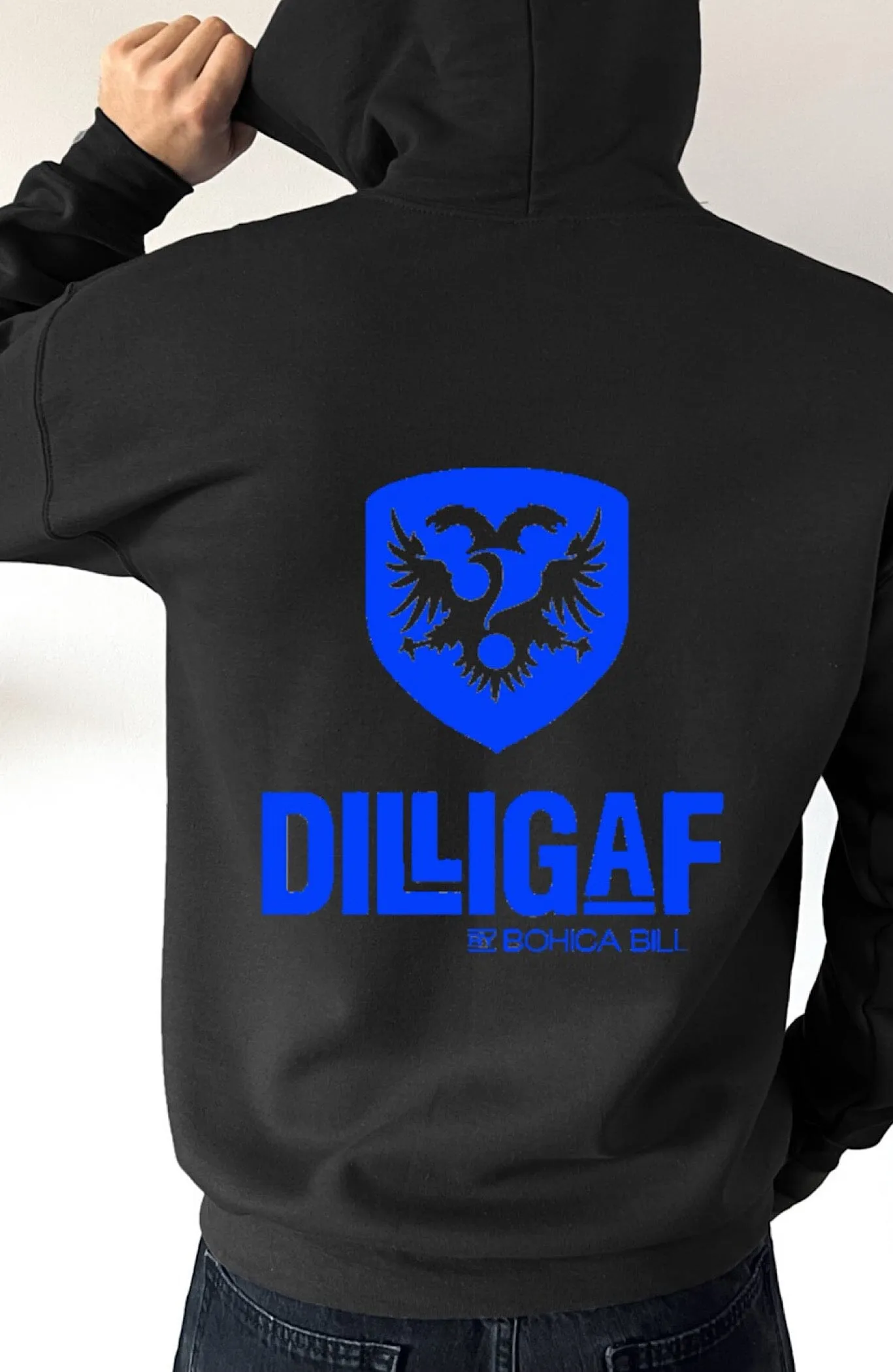 Dilligaf Neon Classic Zip Up Hoodie