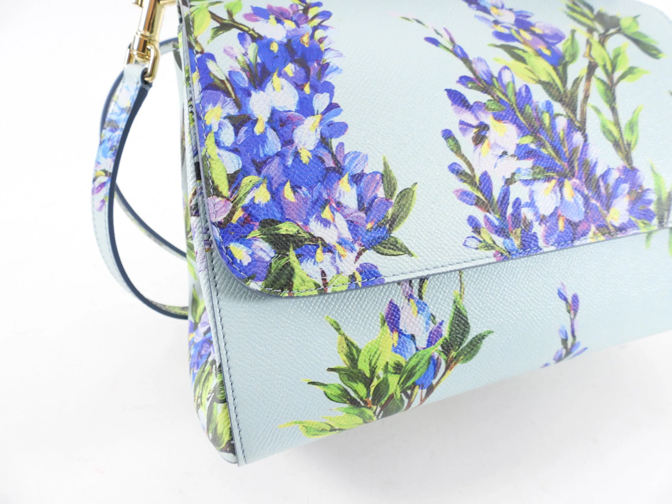 Dolce & Gabbana Miss Sicily Purple and Turquoise Floral Bag